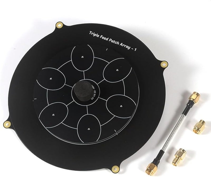 Red 5 8GHz هوائي رقعة ثلاثي التغذية 14DBi كسب موصل أنثى SMA مجموعة باغودا FPV - Image 2
